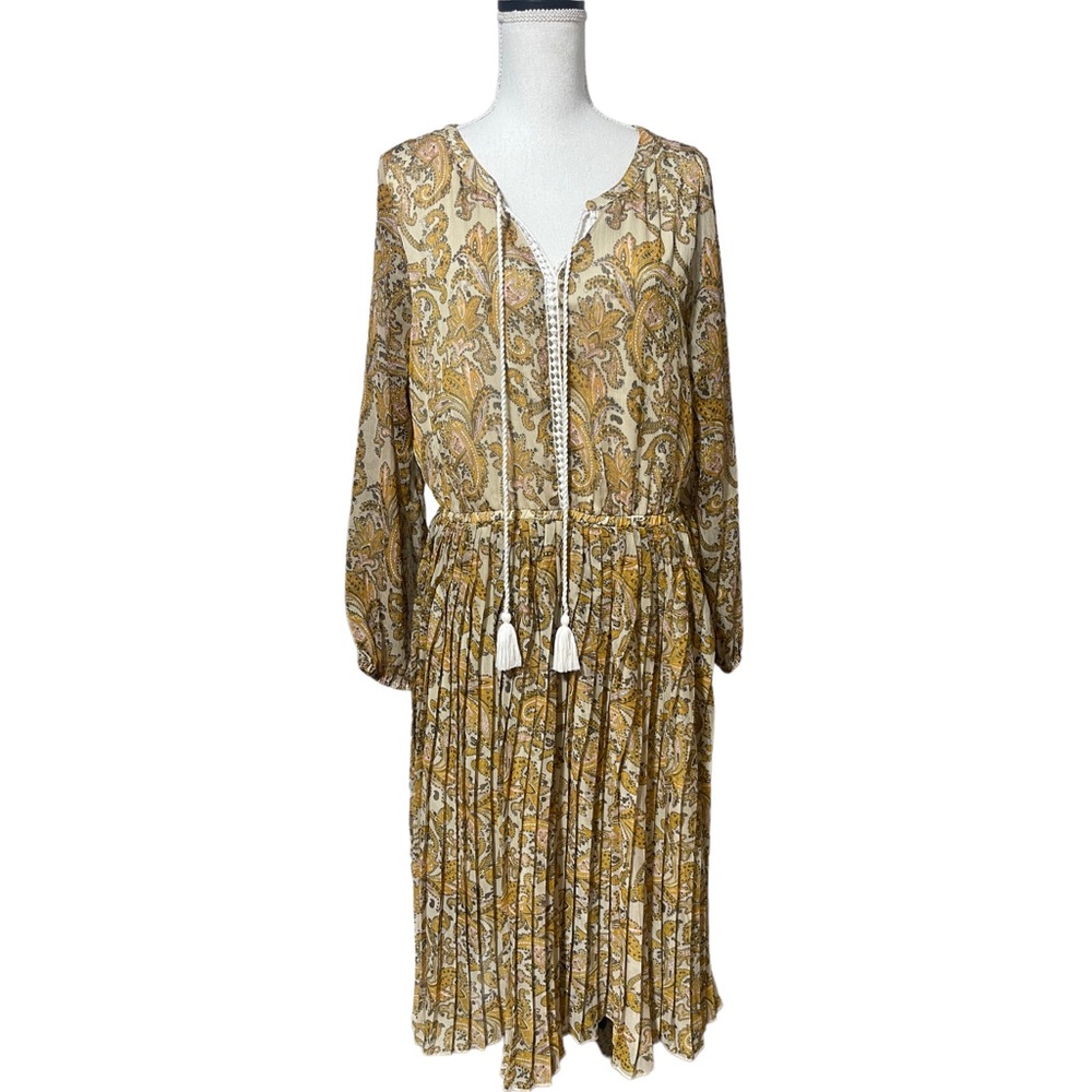 Beautiful bohemian gypsy dress with paisley pattern
